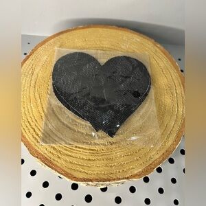 Women’s Black Heart Self Adhesive Nipple Cover/Pasties in Package One Size